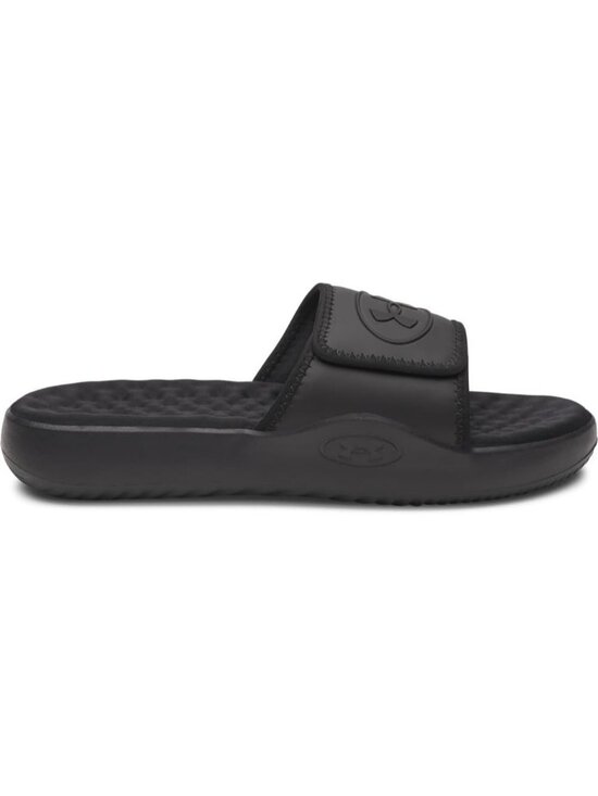 Mens All Black Ignite Pro Slide Comfort Soft Rubber Slip On Flat Sandal Shoes